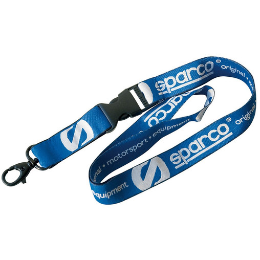 Blue Sparco Original Racing Motorsport Universal Lanyard Neck Strap Key Chain 