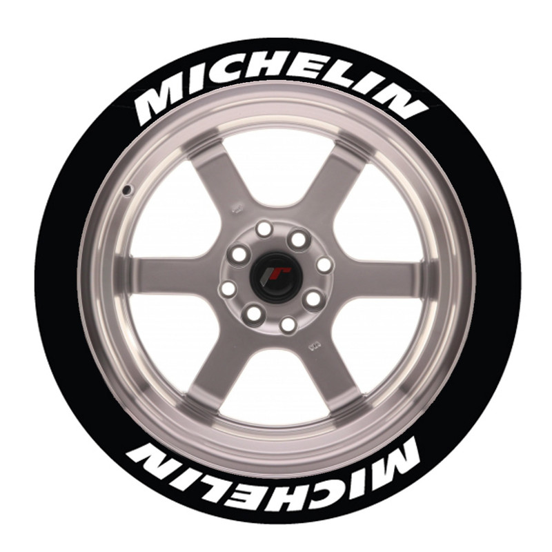 Michelin Tire Stickers, Permanent - Raised Rubber