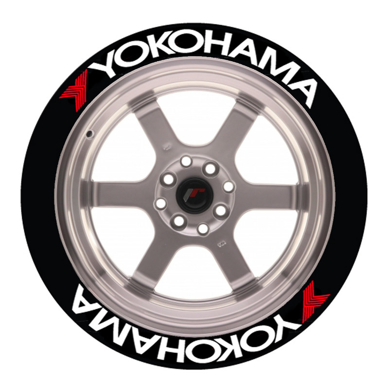 Tire label permanent tire sticker 8x YOKOHAMA tire sticker