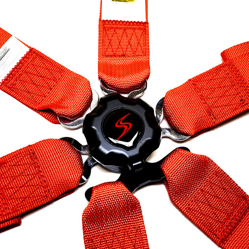 DriftShop 6-Point Harness - Red - FIA 2023