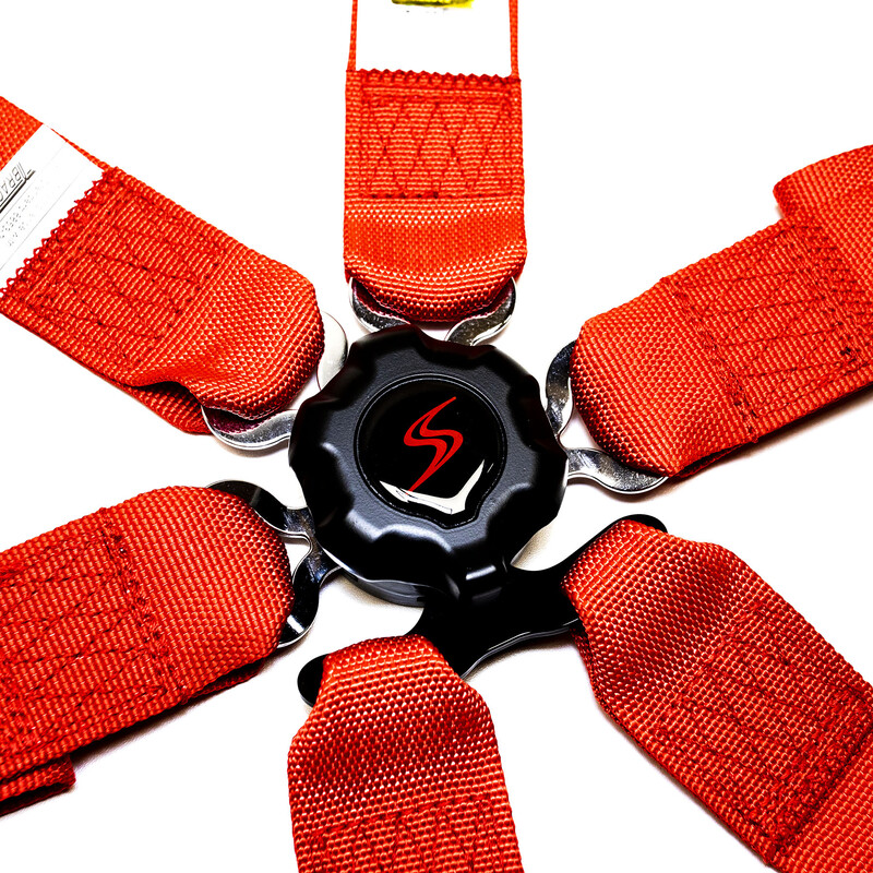 DriftShop 6-Point Harness - Red - FIA 2025