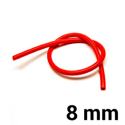 Silicone Hose Ø8 mm - Red (per meter)