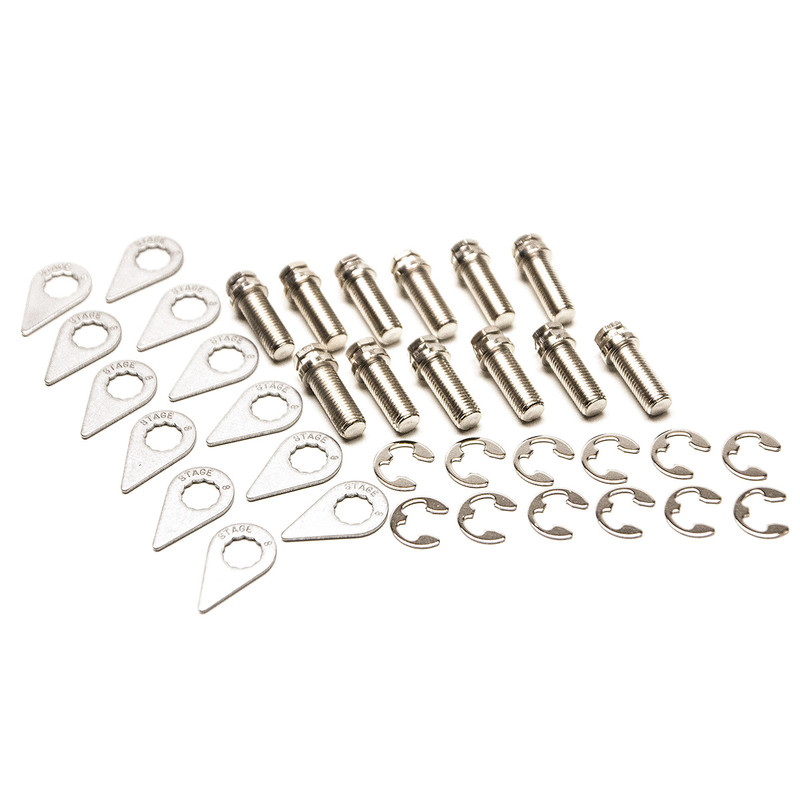 Pack of Stage8 Patented Locking Studs and Nuts for 6 Cyl. Engines
