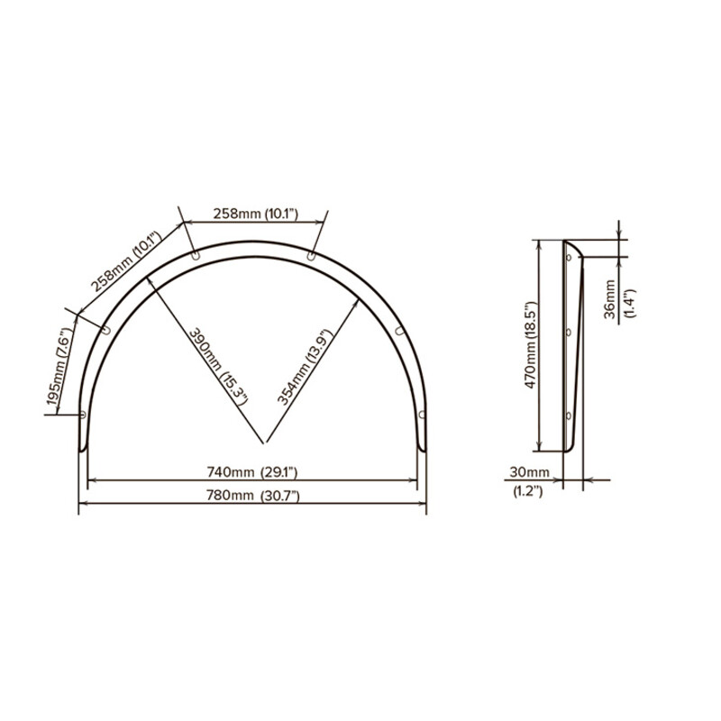 Universal Arch Extensions - 30 mm (Fender Flares)