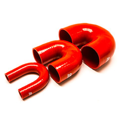 Silicone 180° Elbow Ø16 to Ø89 mm, Red