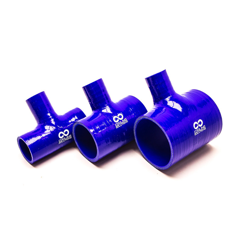 Silicone T-Piece Ø38 to Ø76 mm, Blue