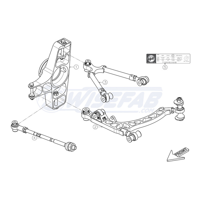 Wisefab Front Track Kit for Honda S2000