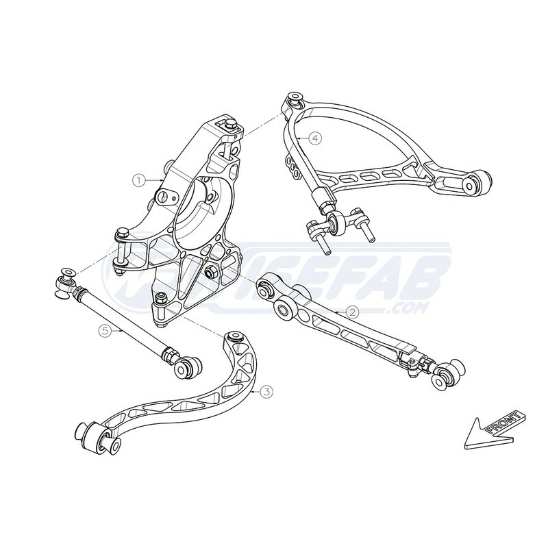 Wisefab Rear Track Kit for Mitsubishi Lancer Evo 7/8/9