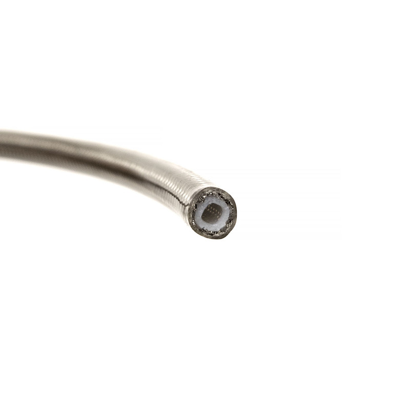 Dash 3 Hose per Meter (Transparent Teflon & Stainless Steel Braid)