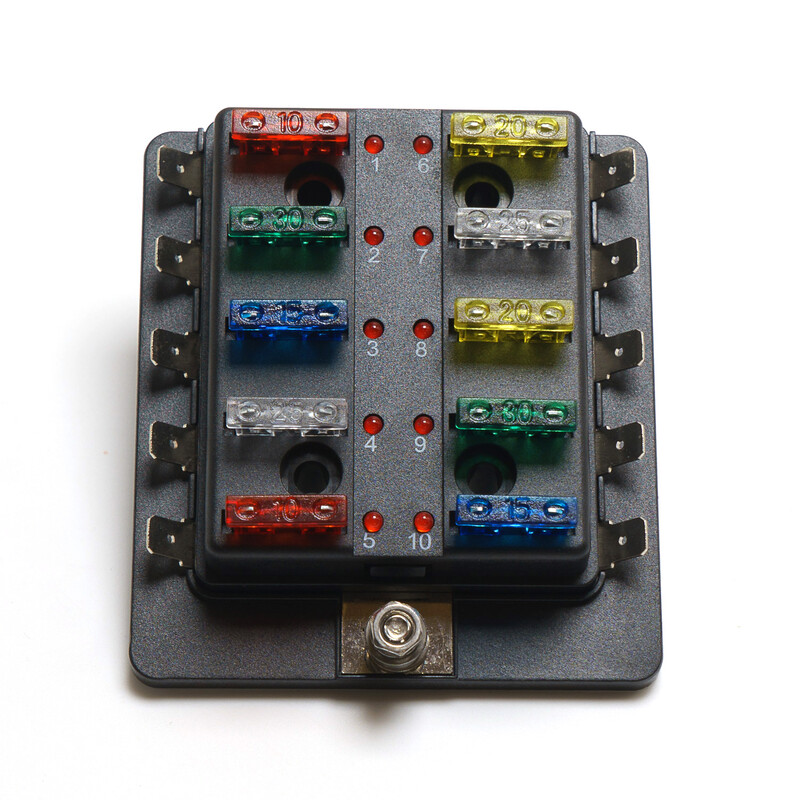 10-Way Fuse Box