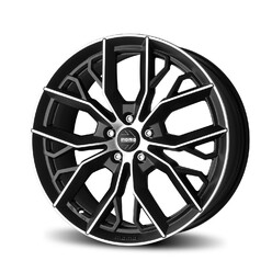 Momo Massimo 17x7.5" 5x120 ET34, Flat Black, Machined Spokes