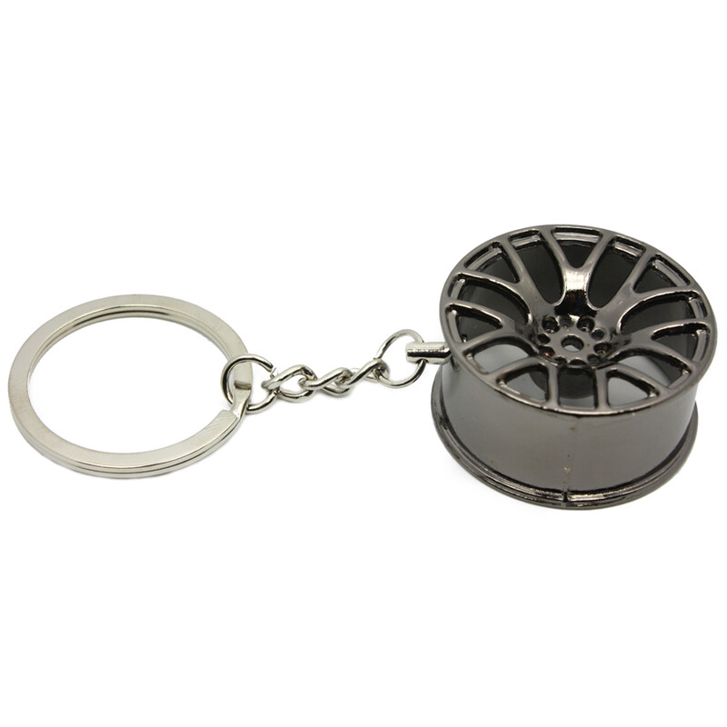 001 Wheel Keyring - Hyper Black