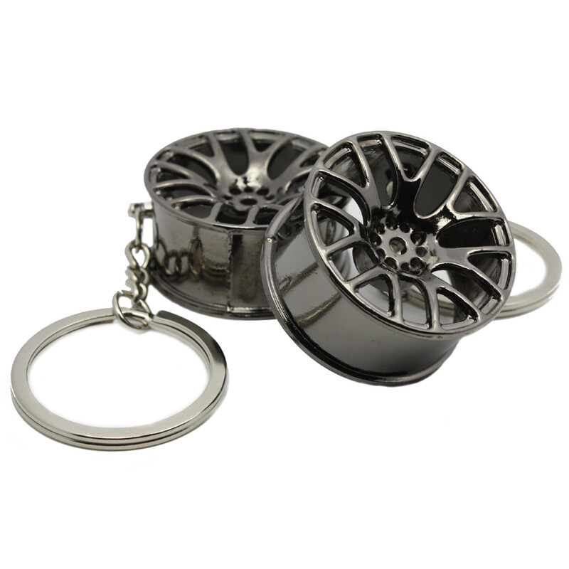 001 Wheel Keyring - Hyper Black