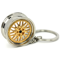 LM Wheel Keyring - Gold
