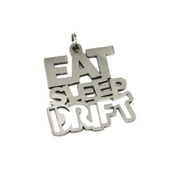 Stainless Steel Eat Sleep Drift Keyring