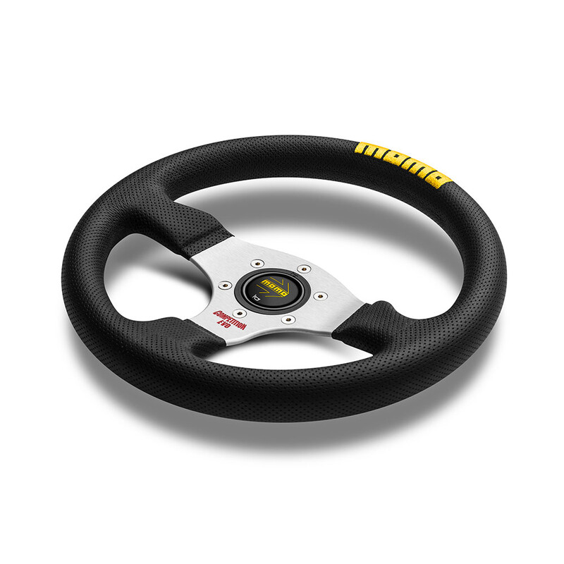 Get Your Momo Competition Steering Wheel (42 mm Dish), Black Leather,  Aluminium Spokes - 32 cm | Official Distributor, DriftShop.com