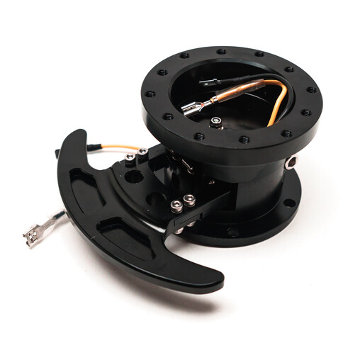 Black Akozon Tilt Flipped Racing Steering Wheel Quick Release Hub Kit Removable Adapter 