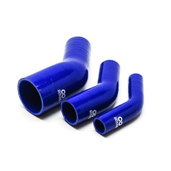 Silicone 45° Elbow Reducer Ø16-13 to Ø102-90 mm, Blue