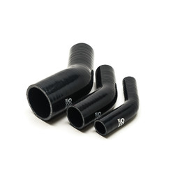 Silicone 45° Elbow Reducer Ø16-13 to Ø102-90 mm, Black