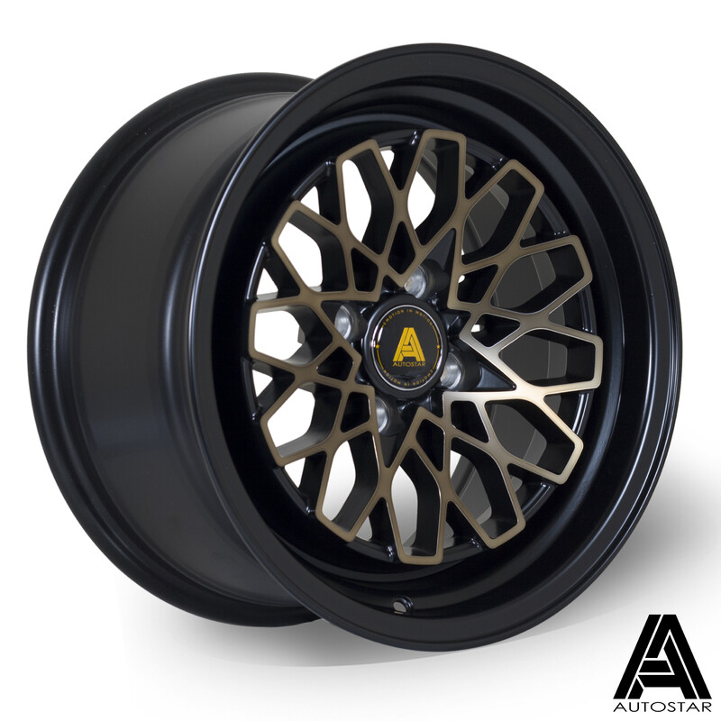 Autostar Geo 15x8" 4x100 ET25, Black & Bronze