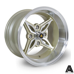 Autostar Kanji 14x9" 4x114.3 ET-13, Gold, Polished Lip