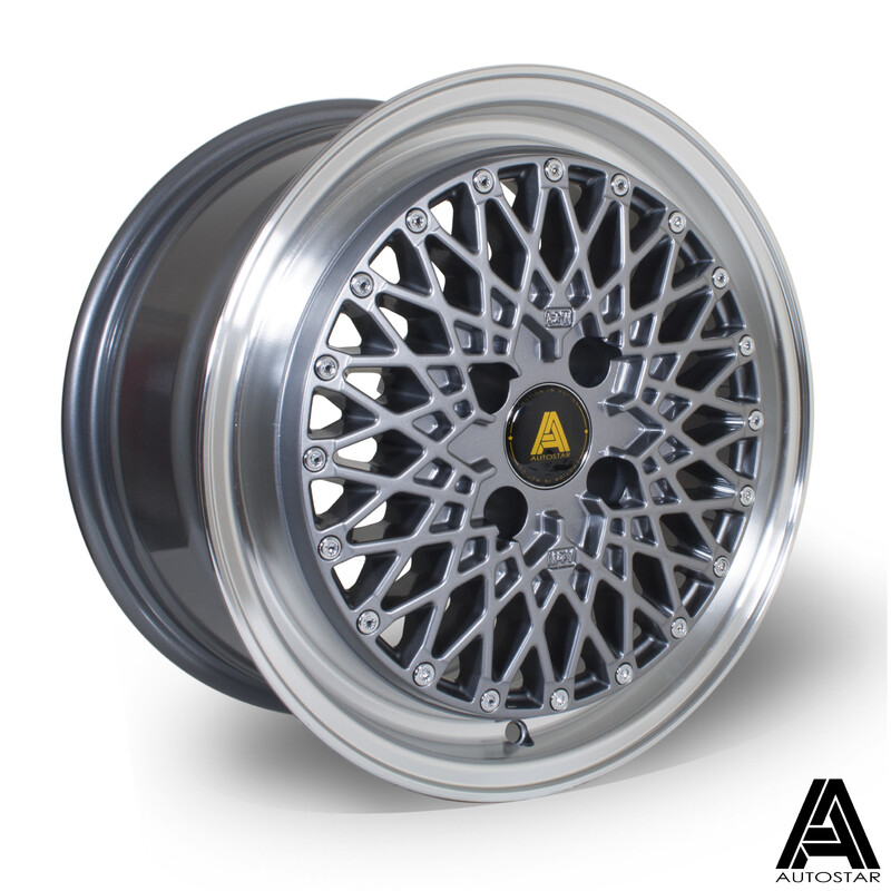 Autostar Minus 15x7.5" 4x100 ET25, Gunmetal, Polished Lip