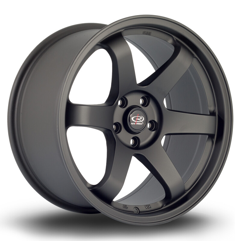 Rota Grid 18x9.5" 5x114.3 ET38, Flat Black