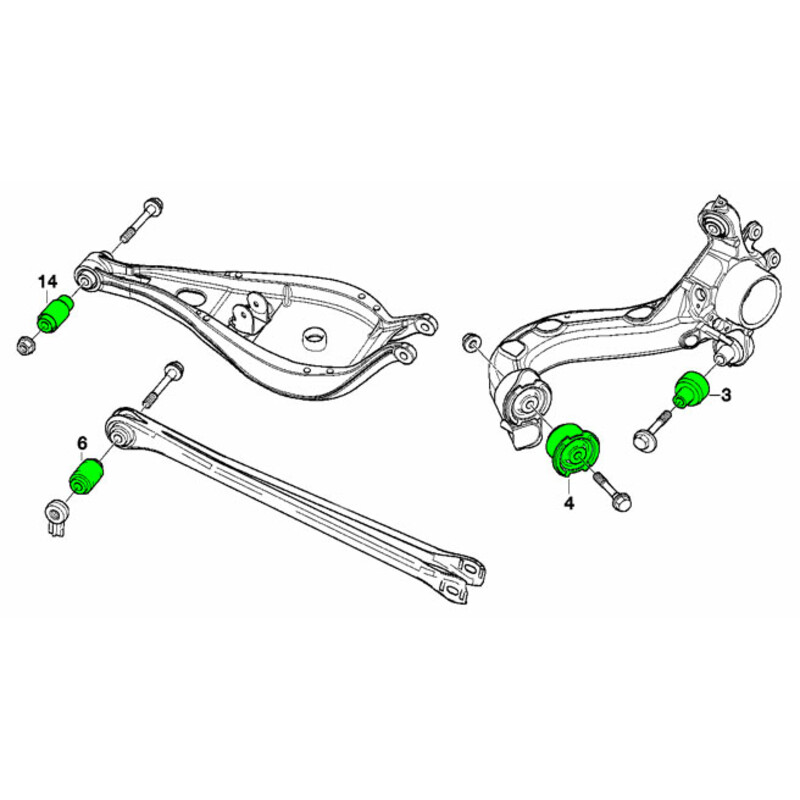 Rear Axle Uniball Bushes for BMW E36 & E46