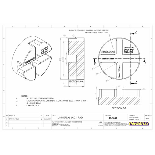 Universal Jacking Point Adaptor Type 3 In Stock At