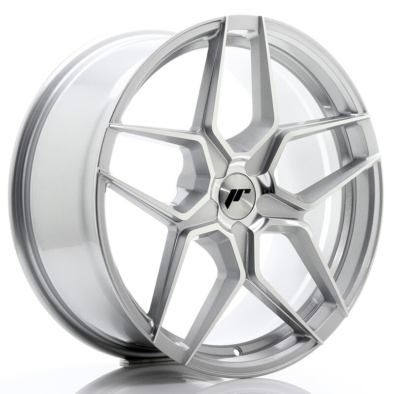 Japan Racing JR-34 19x8.5" (5 hole custom PCD) ET20-40, Silver / Machined