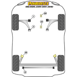 Powerflex Poly Bushes for Chevrolet Orlando J309 (11-18)