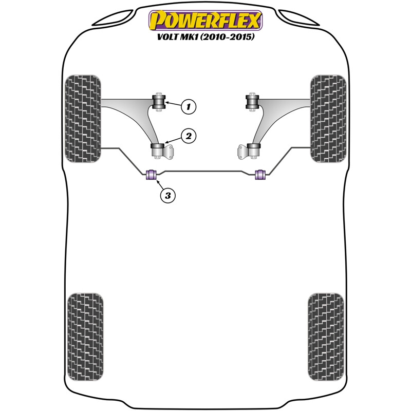 Powerflex Poly Bushes for Chevrolet Volt (10-15)