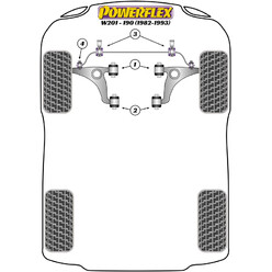 Powerflex Poly Bushes for Mercedes 190 W201 (82-93)