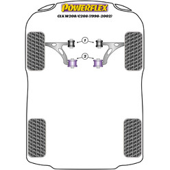 Powerflex Poly Bushes for Mercedes CLK W208 & C208 (98-02)