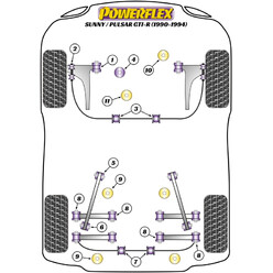 Powerflex Poly Bushes for Nissan Sunny GTi-R (90-94)