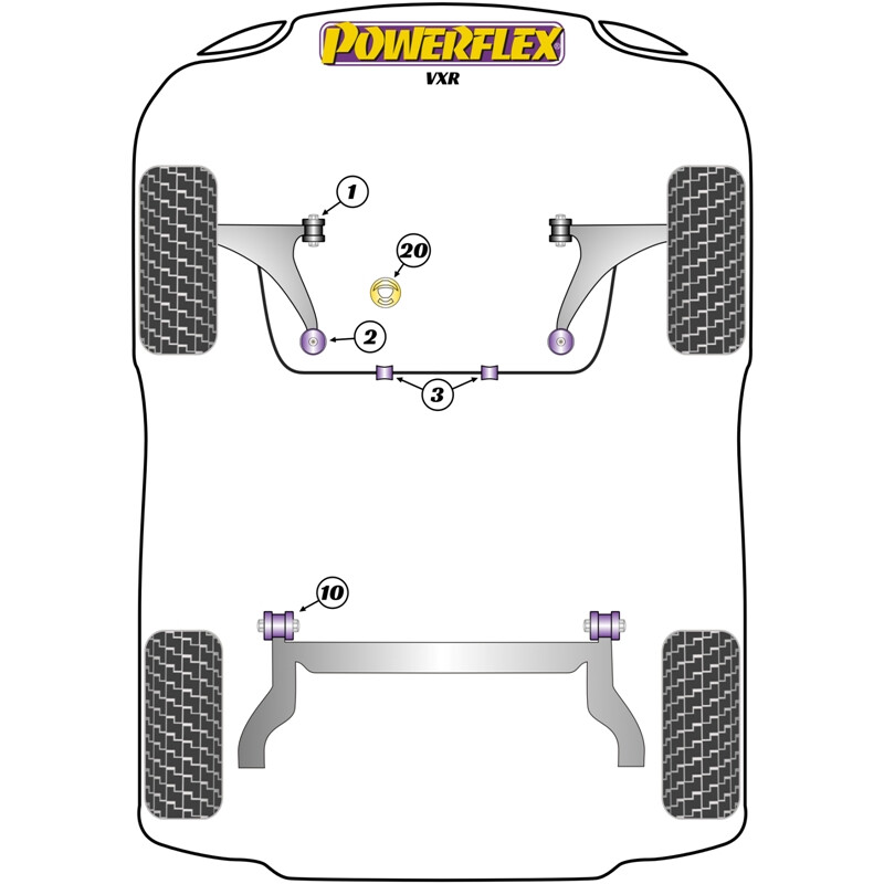 Powerflex Poly Bushes for Opel Corsa D OPC (06-14)