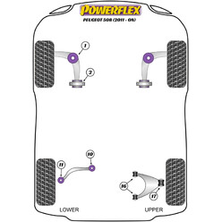 Powerflex Poly Bushes for Peugeot 508