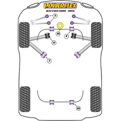 Powerflex Poly Bushes for Seat Exeo (09-14)