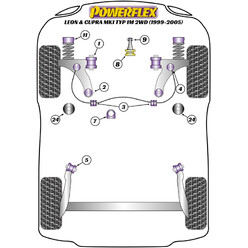 Powerflex Poly Bushes for Seat Leon 1M & Cupra 2WD (99-05)