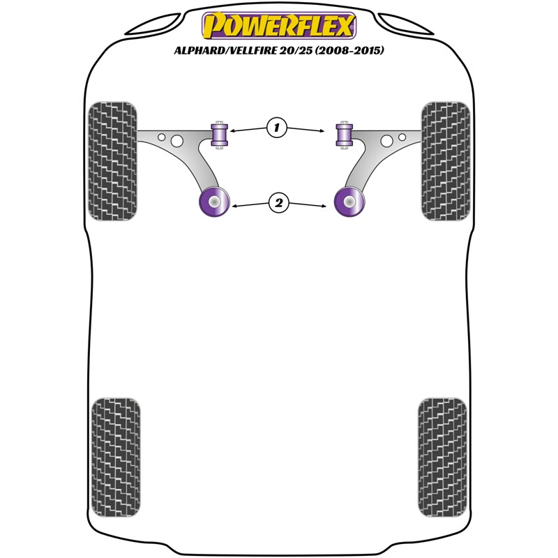 Powerflex Poly Bushes for Toyota Vellfire 20/25 (08-15)