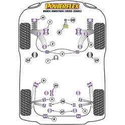 Powerflex Poly Bushes for VW Bora 4Motion (99-05)