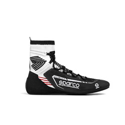 Sparco X-Light+ Racing Shoes, Black & White (FIA)