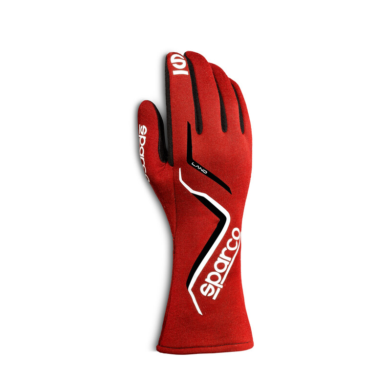 Sparco Land Gloves, Red MY24 (FIA)