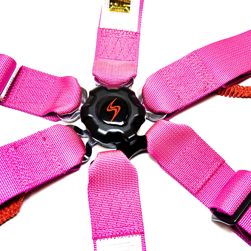 DriftShop 6-Point Harness - Pink - FIA 2025