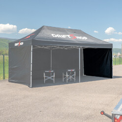 DriftShop Paddock Marquee 3m Black Sidewall (3x6 m)