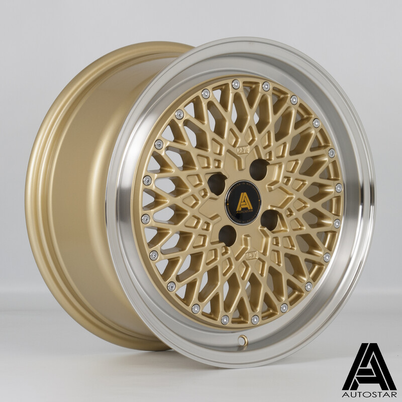 Autostar Minus 16x7.5" 4x100 ET35, Gold, Polished Lip