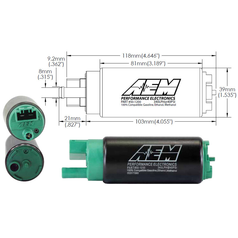 AEM Universal 340 Lph Fuel Pump - E85