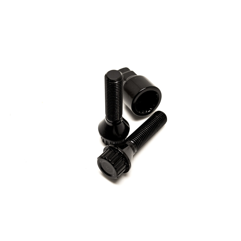 Black Extended Wheel Bolts M12x1.5 (Pack of 20 + Socket) 