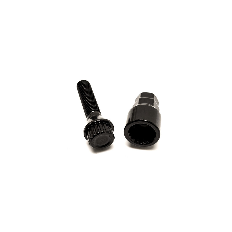 Black Extended Wheel Bolts M12x1.5 (Pack of 20 + Socket) 