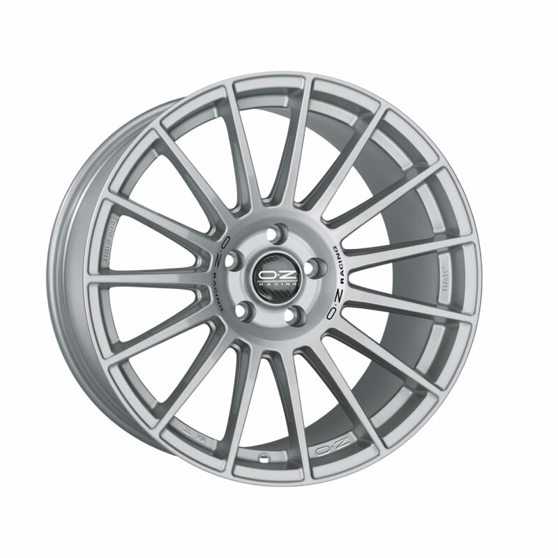 OZ\u0020Superturismo\u0020Dakar\u002020x8.5\u0022\u00205x108\u0020ET40,\u0020Flat\u0020Race\u0020Silver,\u0020Black\u0020Lettering